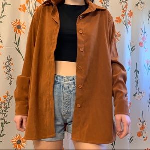 Vintage suede button up